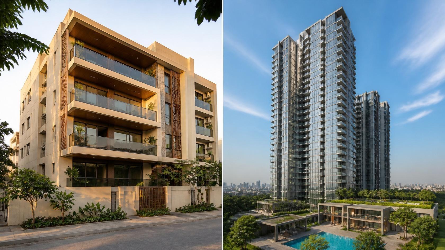 Builder Floor vs High-Rise Apartment: A ₹2 Crore Story That Explains Everything